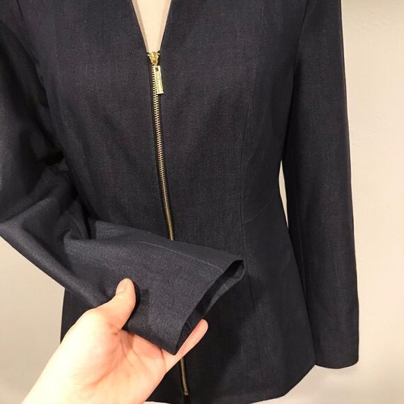 Zip up jean style blazer - Picture 4 of 8